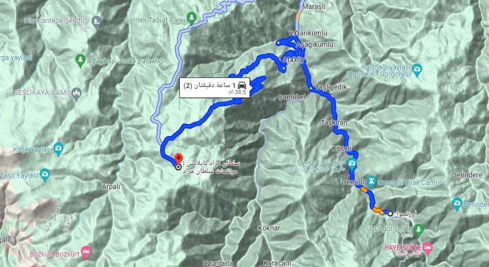 من بحيرة اوزنجول الى مرتفعات سلطان مراد